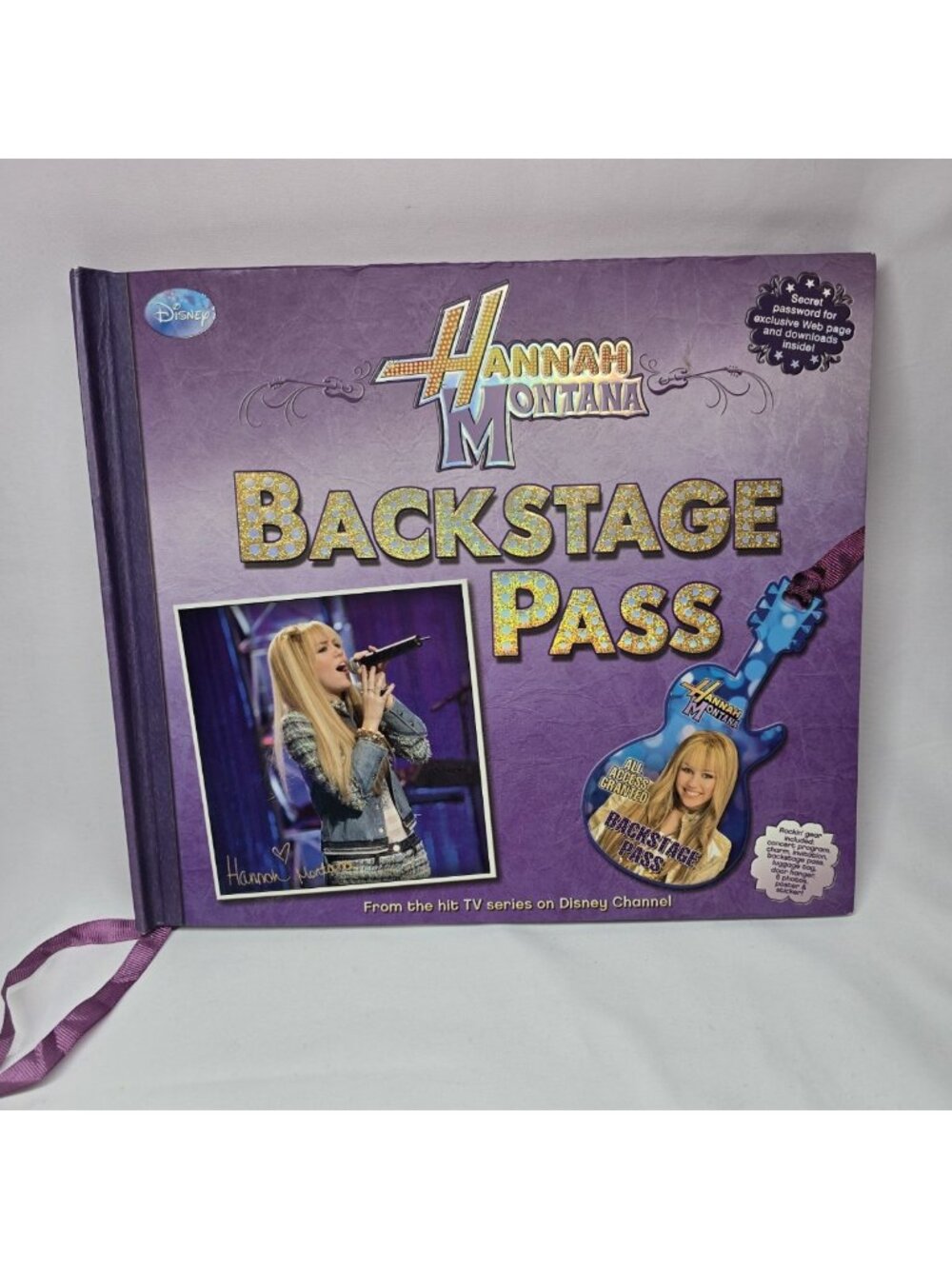 Disney Hannah Montana: Backstage Pass Hardcover Book With Inserts- Read Info